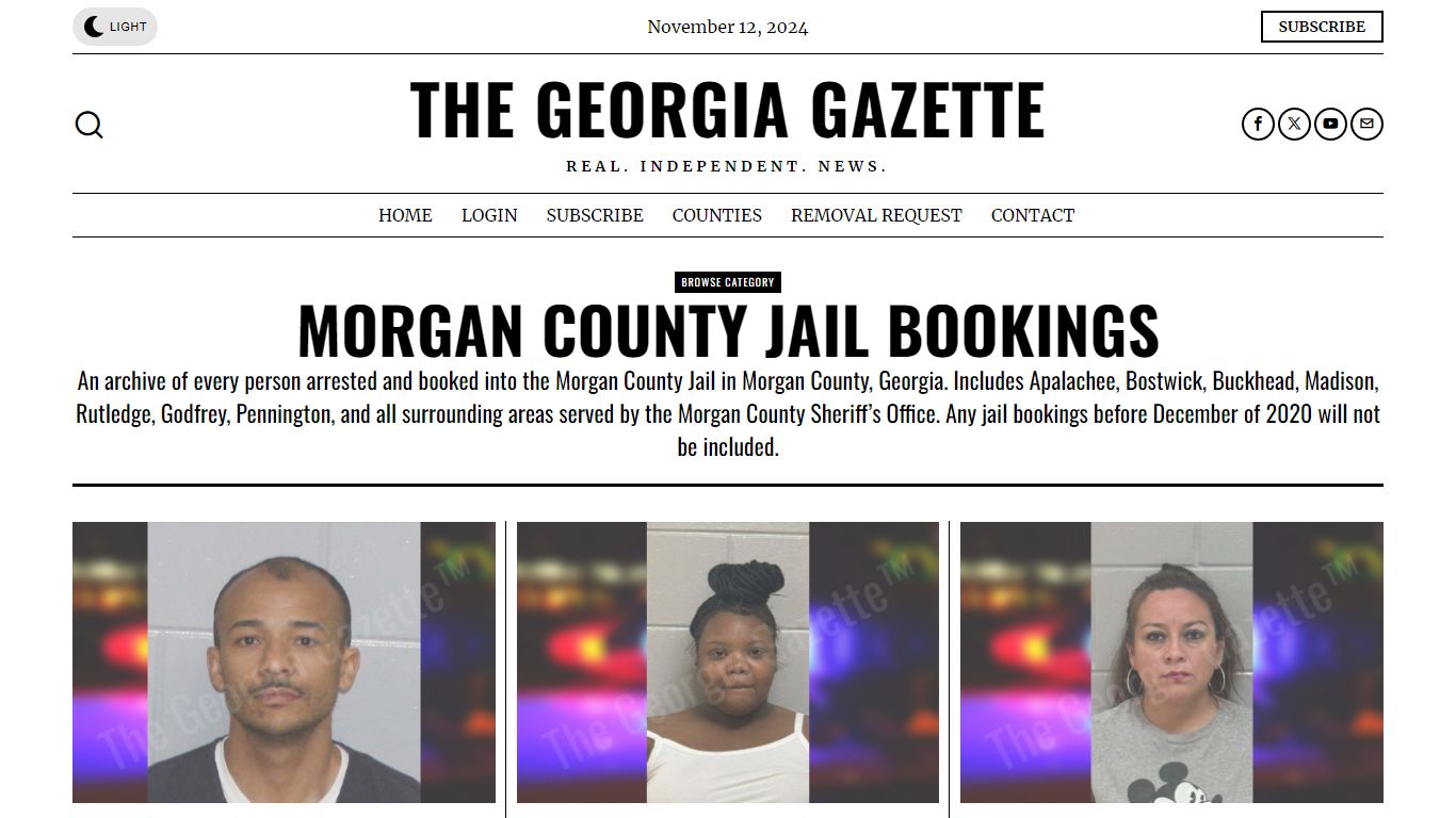 Morgan County Jail Bookings - The Georgia Gazette