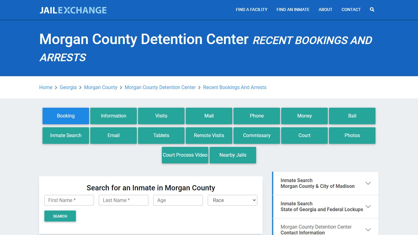 Morgan County Detention Center Recent Bookings And Arrests - Jail Exchange