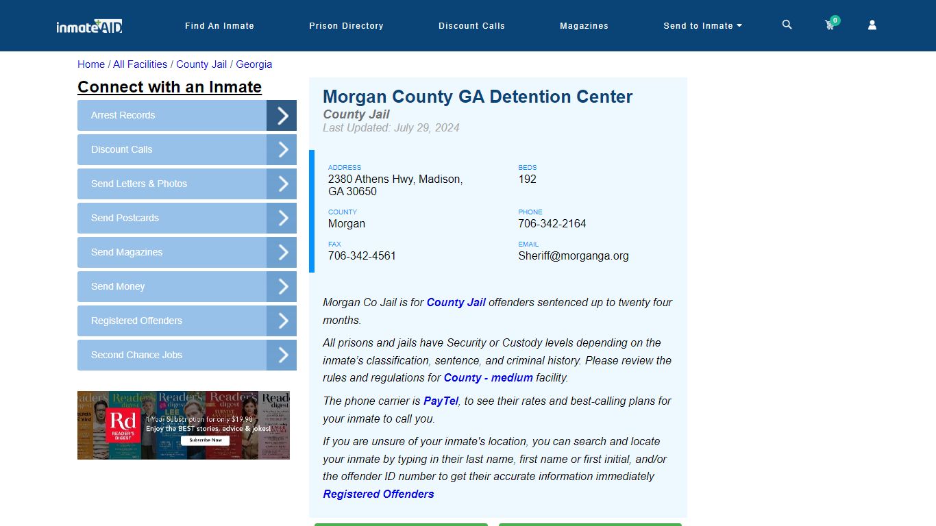 Morgan County GA Detention Center - Inmate Locator